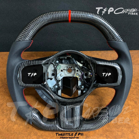 Throttle & Psi Carbon fiber Evo X steering wheel (red line)